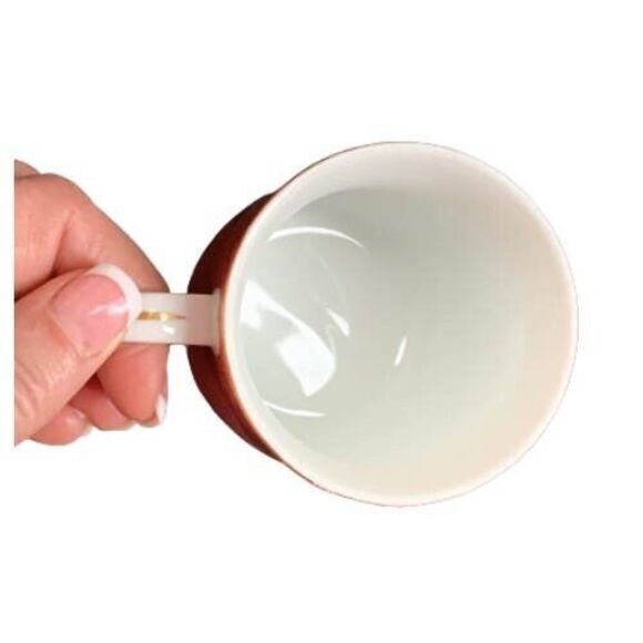 Otagiri Tea Cup Red Porcelain Gold Metallic Christmas Coffee Mug - Made in Japan - Picture 3 of 5